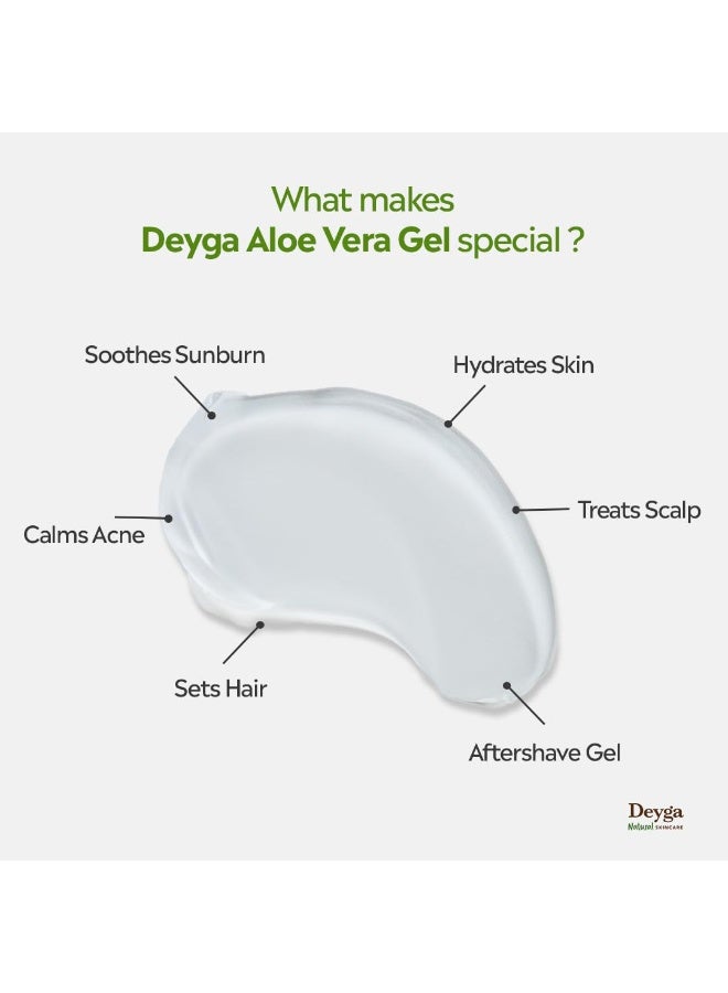 Deyga Aloe Vera Gel | Pure & Organic Multipurpose Gel | Non-Sticky for Face, Skin & Hair | Soothes Acne, Sunburn | For Men & Women (100ml) - Image 4